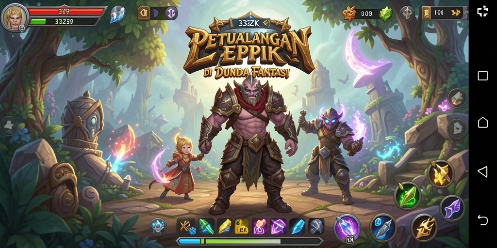 Tampilan gameplay menarik dari 33ZK dengan pertarungan karakter.