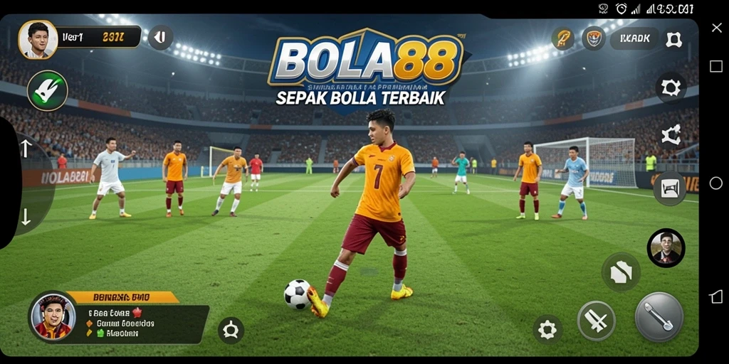Tampilan gameplay BOLA88 yang memukau saat pertandingan berlangsung.