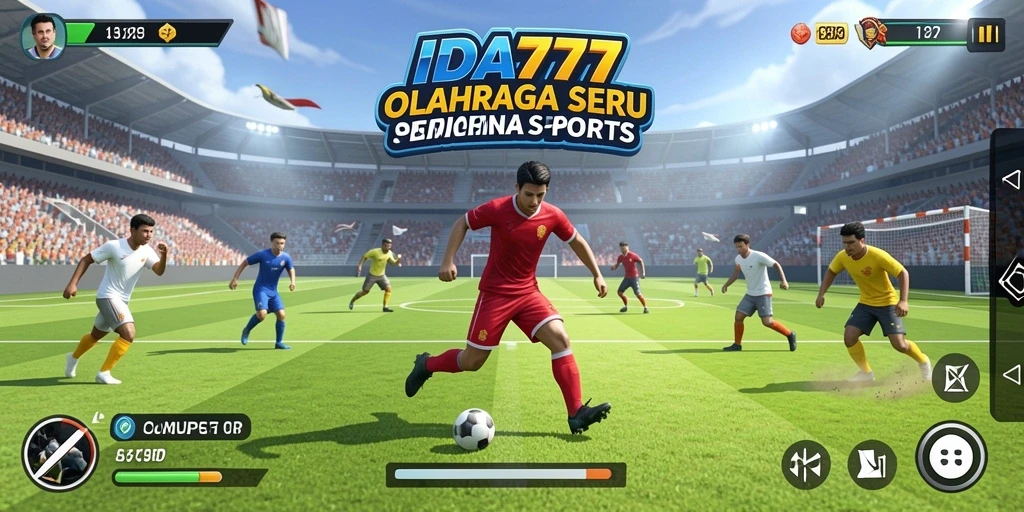 Screenshot IDA777 menampilkan aksi seru permainan olahraga.