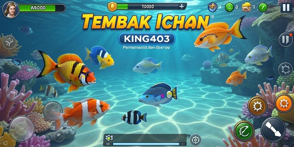 Screenshot dari gameplay menembak ikan yang mengasyikkan.