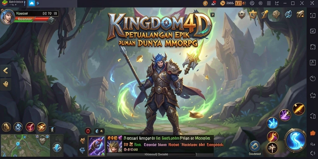Tampilan gameplay KINGDOM4D menunjukkan aksi pertarungan yang seru dan visual yang memukau.