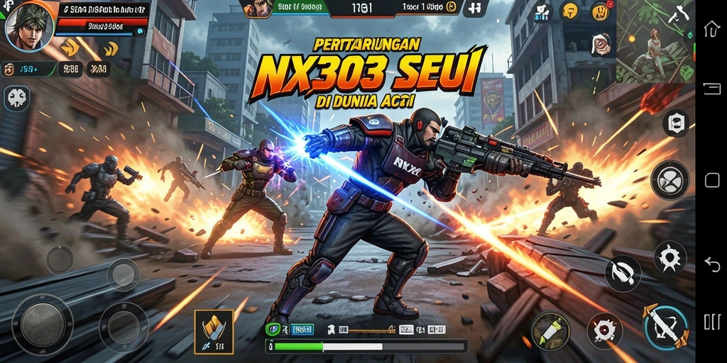 Tampilan menegangkan dari gameplay NX303 yang penuh aksi.