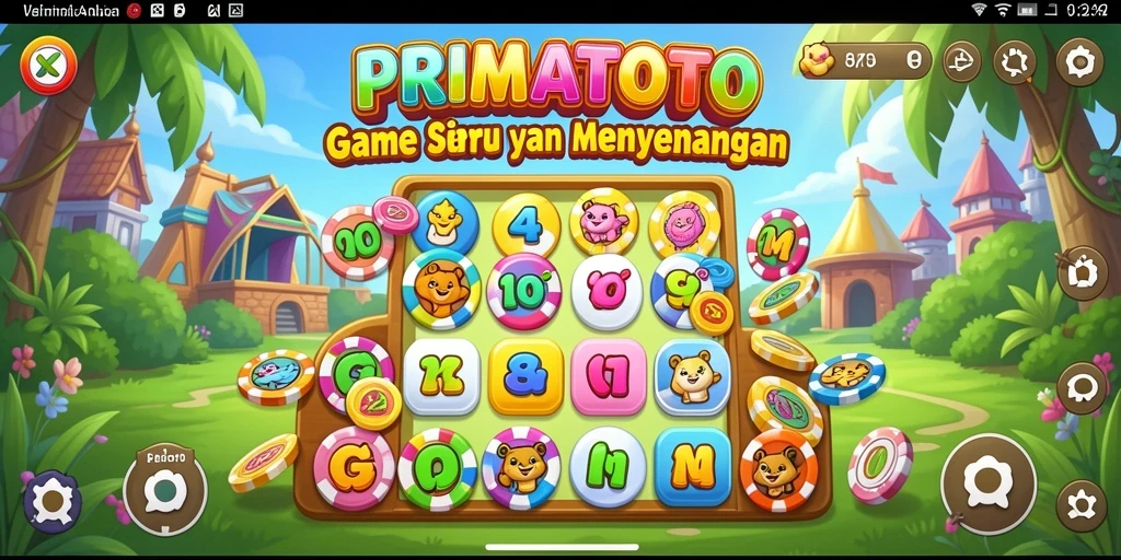 Tampilan gameplay seru dan interaktif PRIMATOTO di layar ponsel.