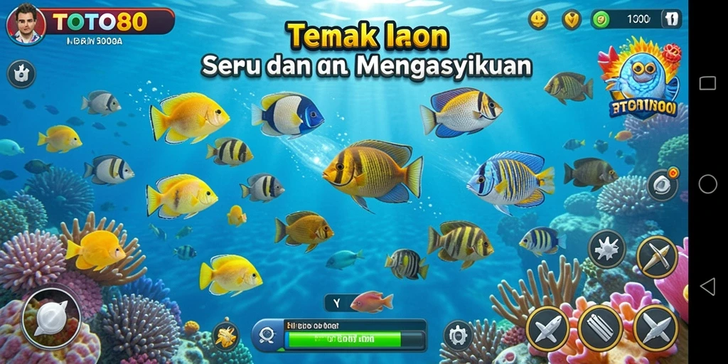Tangkapan layar gameplay TOTO80 yang menampilkan aksi tembak ikan yang mendebarkan.