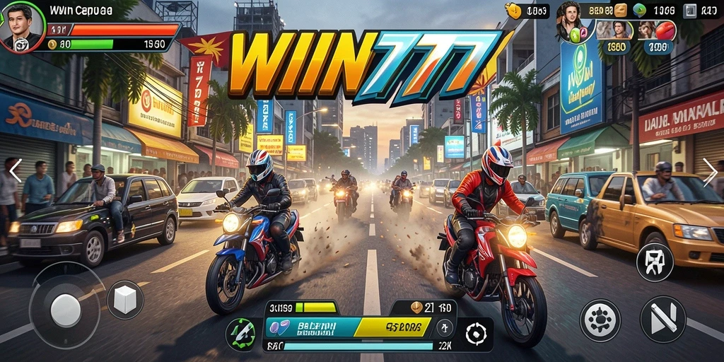 Tampilan gameplay seru dari balapan cepat di WIN777.